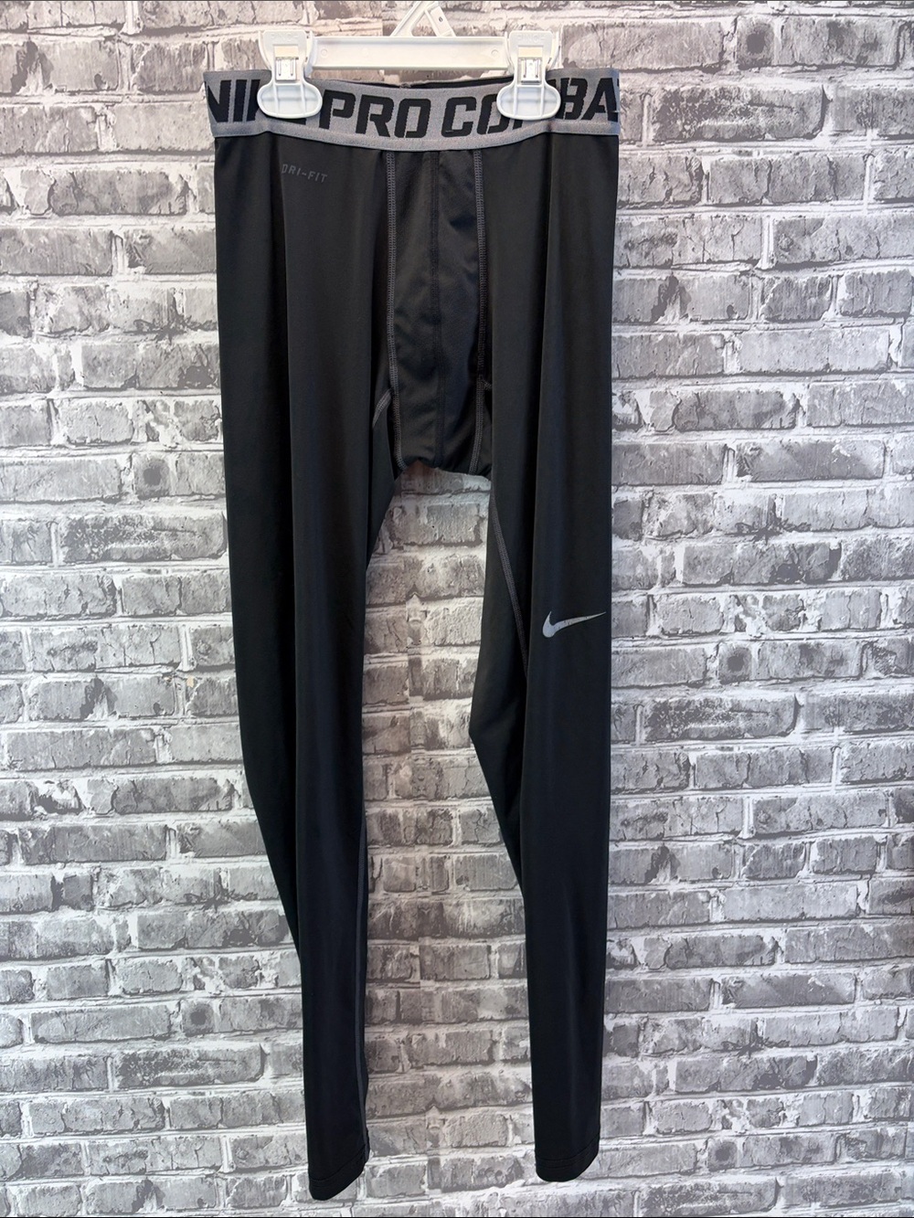 Nike Black Dri-FIT Compression Boxer Briefs with Gray Waistband